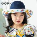 COKK Children Spring Summer Hats For Girls Cartoon Double Side Bucket Hat Kids Fishing Hat Cotton Wide Brim Outdoor Beach Hat