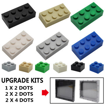 Upgrade Kit For Figures Display Frame DIY 2x2 2x4 Dots Bricks Parts Compatible Classic Building Blocks Base Plate Kids Toys