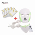 7 Colors Light Theraphy Mask Skin Rejuvenation Electroporation Facial Neck Wrinkles Reduce with Facial Lifting Mask Skin Care