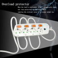 Power Strip European Standard Plug Socket Overload Protection Electric Board 16A 250V 3500W Extension Socket 1.5/2.5M