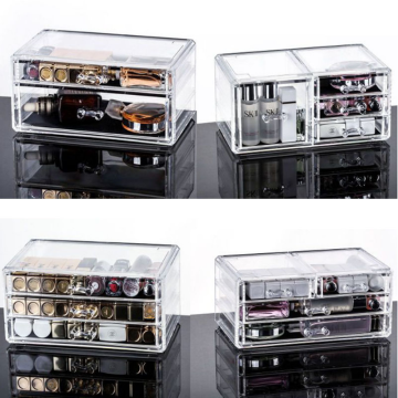 Multiple Styles Drawer Makeup Organizer Cosmetics Storage Box Transparent Plastic Box Lipstick Jewelry Display Stand WF1021