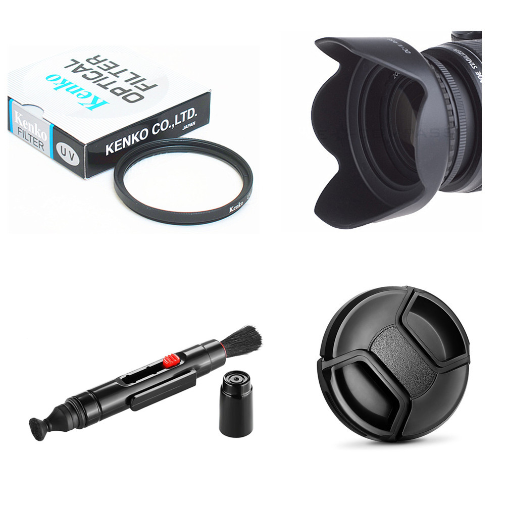 52mm UV Filter + Lens Hood + Lens Cap + Cleaning pen for Sony AX33 AX33E AXP33 AXP33E FDR-AX33 FDR-AX33E FDR-AXP33 FDR-AXP33E
