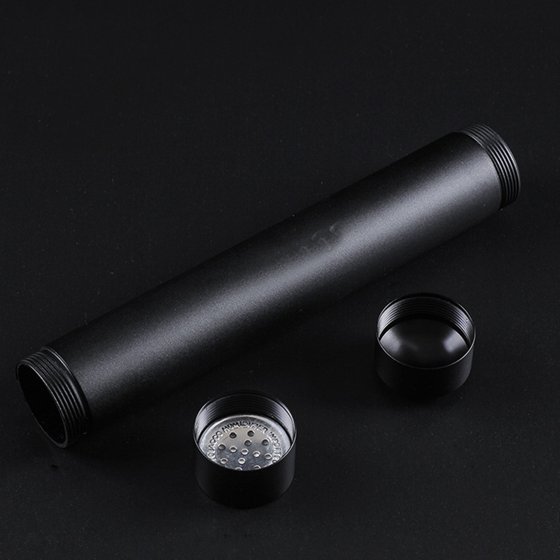 New 1pcs Cigar Tube Black Classic Gadget Portable Aluminum Travel Cigar Case Humidor Holder MINI Cigar Accessories