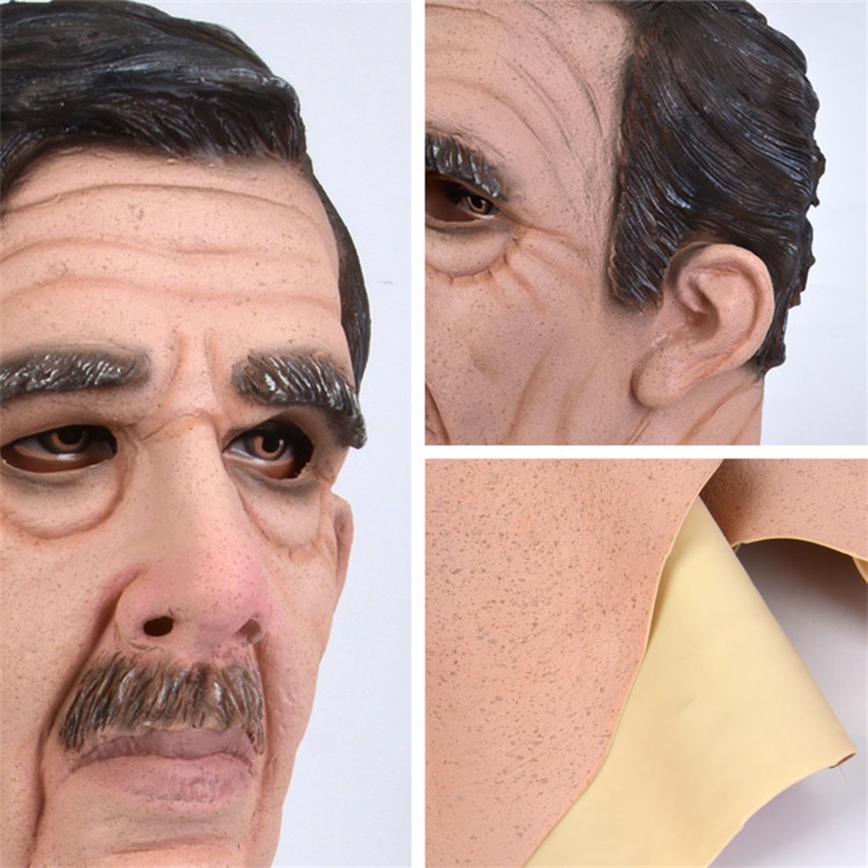 Realistic Latex Old Man Mask Male Disguise Cosplay Costume Halloween Masquerade Party Masks