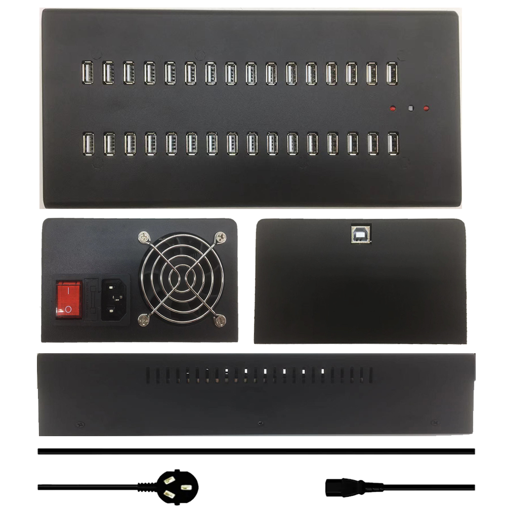 Multifaceted display - 32-port usb2.0 hub