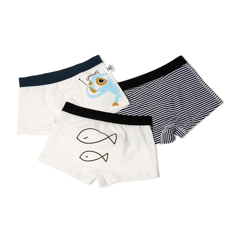 3pcs/lot 100% Cotton Underpants Kids Cartoon Animal Print Toddler Briefs for Boys Boxer Panties Children Underwear Knickers Boys