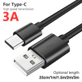 USB Fast Charge Cable For Samsung Galaxy S10 S9 S8 Note 9 8 A40 A50 A70 M30s 3M Type C Cable Usb Cable For Xiaomi Mi 9T 9 Mi9T