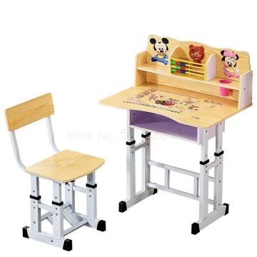 Children's study table primary school desk simple home writing desk bookcase combination boy girl desk and chair set