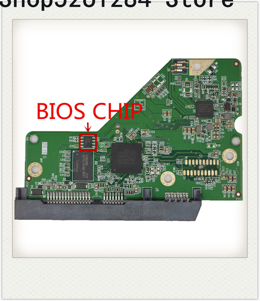 HDD PCB logic board printed circuit board 2060-800006-001 REV P1 , 2060 800006 001 / 800006-301 , 800006-201