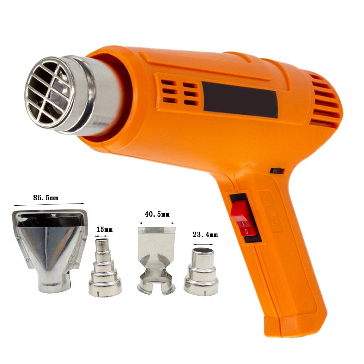 220V 2000W Heat Gun, Hot Air Gun Variable Temperature Electric Paint Gun With 4-Nozzles Hot Air Gun With Adapter