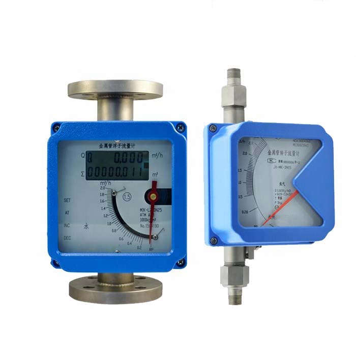 Metal tube float flow meter