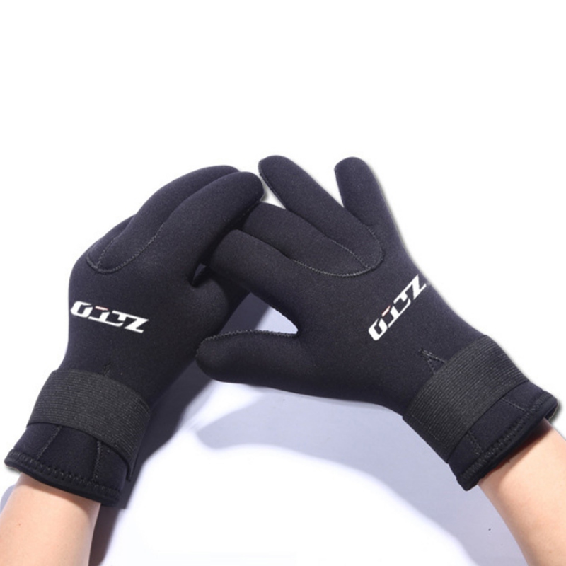 Unisex 5mm Diving Gloves Spearfishing Underwater Fishing Anti-slip Snorkeling Gloves Adjustable Swimming Warm Gloves