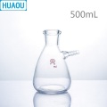 HUAOU 500mL Filtering Flask with Upper Tubulature Borosilicate 3.3 Glass Laboratory Chemistry Equipment