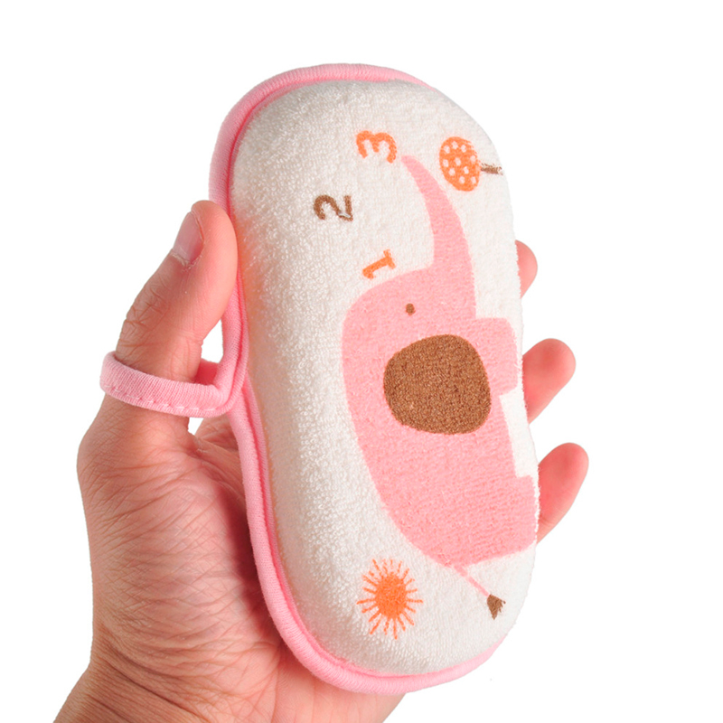 Cute Kids Baby Cotton Shower Bath Sponge Rub Cartoon elephant Body Wash Towel Infant Toddle Newborn Bath Brushes Soft eponge