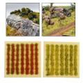 14 Strip Architecture Scale Model Static Grass Tufts Bushes Wargames Scenery DIY Accessories