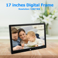 17-inch HD Touch Button Digital Photo Frame Multi-Media Music Video Player with Remote Control Smart Alarm Clock Picture Holder