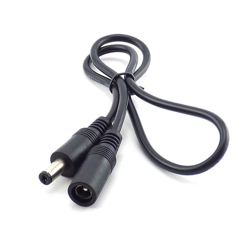 12V DC Power Cable Extension Cord Adapter Female to Male Plug 5.5mmx2.1mm Power Cords For CCTV Camera Home Security Strip Light