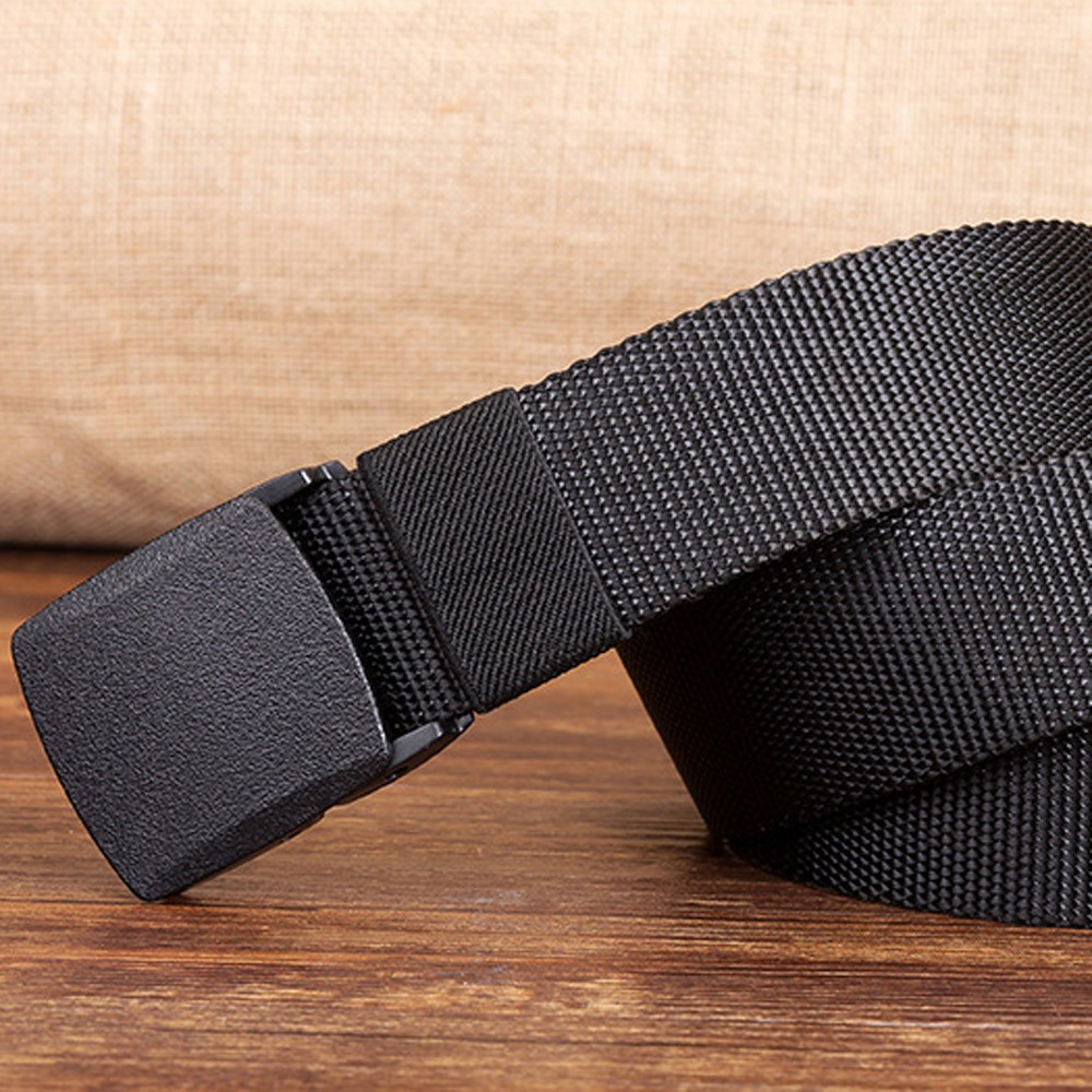 Tactical Canvas Belt Hiking Camping Sport Waist Belt with Plastic Buckle Adjustable Outdoor Belt For Women man #YL5