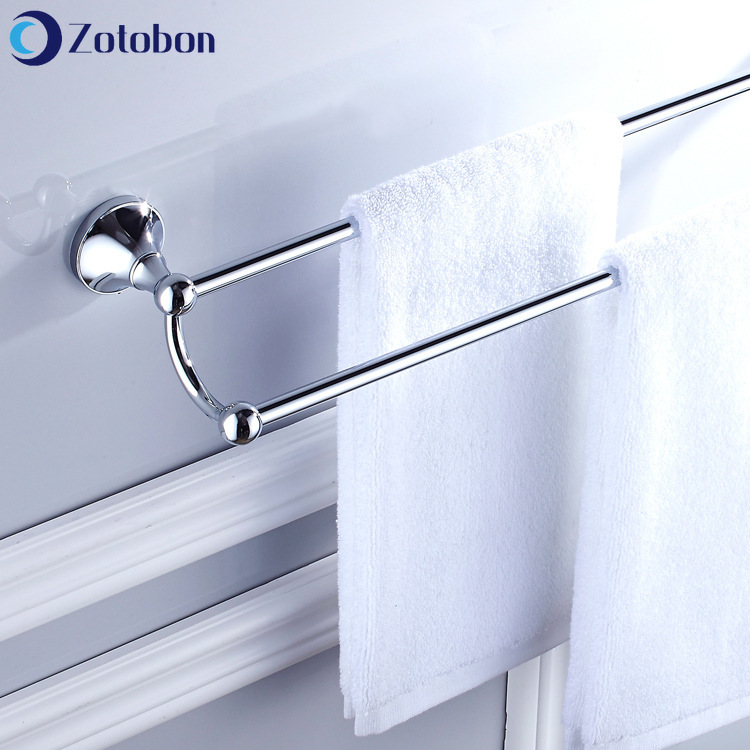 ZOTOBON Bathroom Towel Racks Towel Hanger Over Door Bath Towel Holder Wall Hanging Towel Bar Chrome Kitchen Storage Shelves M251