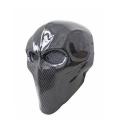 Halloween Black Red Imitation Carbon fiber Full Face Dance Party Prom