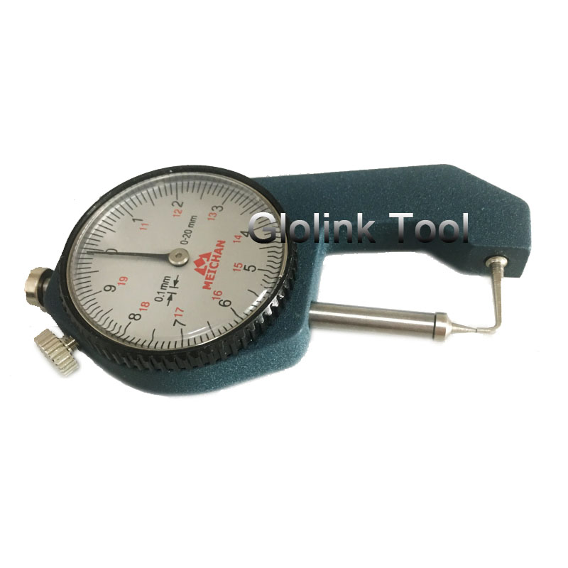 Dial Thickness Gauge 0-20mm 0.1mm Precision Aluminum Min Thickness Meter Tester Micrometer Width Measurement Analysis Tool