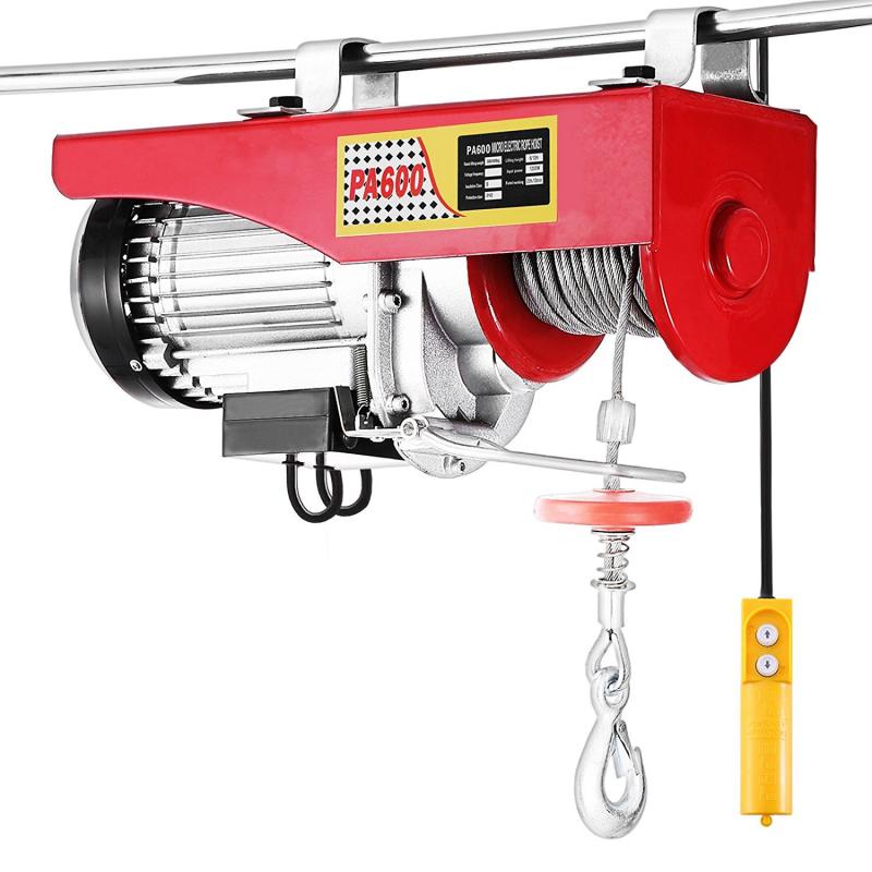 500W 800W 1050W 1400W Lifting Crane Red Hoist Electric Cable Durable 200kg 400KG 600KG 800KG Electric Hoist Remote Control HWC