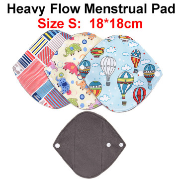 Print Catoon Reusable Sanitary Pads Menstrual Pad Washable Bamboo Charcoal Cloth Menstruation Postpartum Hygiene Panty Liner Pad
