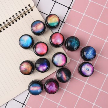 1Pc Starry Print Pocket Plastic Contact Lens Case Travel Kit Easy Take Container Holder Random Color