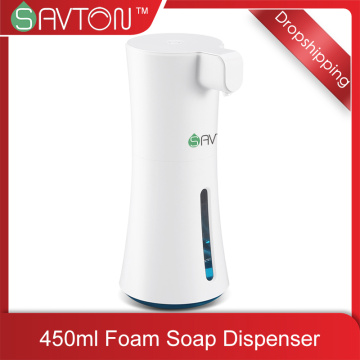 SAVTON Automatic Liquid Soap Dispenser Induction Foaming Hand Washing for Kitchen Bathroom Touchless Intelligent Soap Dispenser