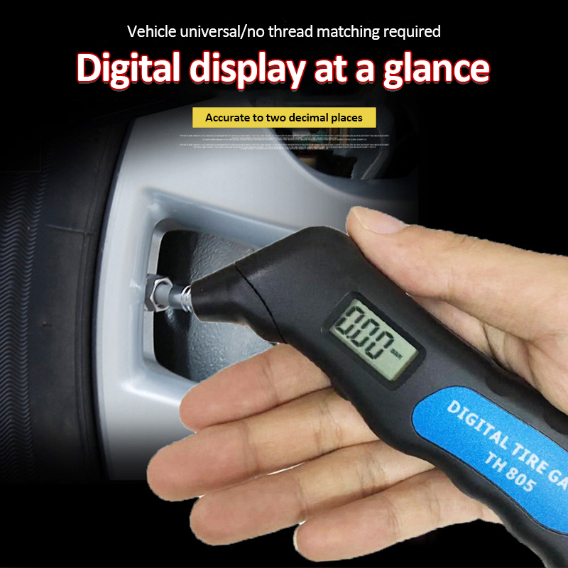 TH805 Digital Car Tire Tyre Air Pressure Gauge Meter LCD Display Manometer Barometers Tester for Car Truck Motorcycle Bike