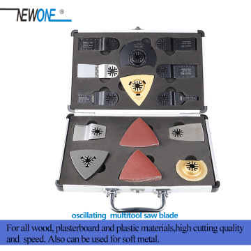 NEWONE Oscillating Multitool Saw Blades Renovator Accessory Kit with Aluminum Case for Sanding Grinding fit for Fein Bosch etc.