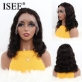 Body Wave Short Bob Human Hair Wigs 250%Density 13X4 Lace Front Wig ISEE HAIR Malaysian Body Wave Bob Lace Front Wigs For Women