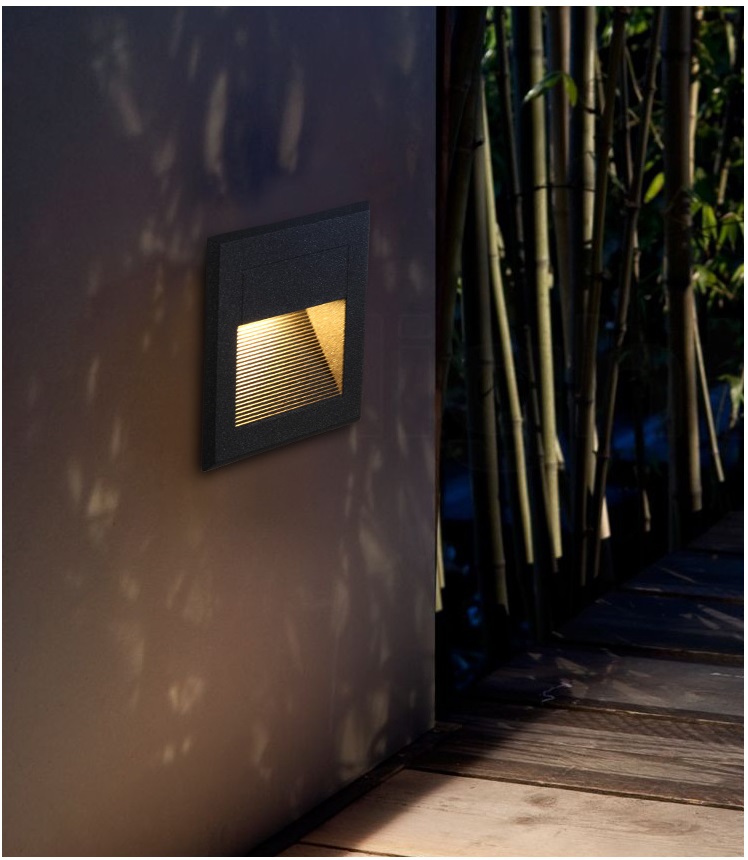 IP65 Waterproof Wall Light Underground Led Step Stair Lights Outdoor Footlight Recessed Corner wall Lamp exterior garden light