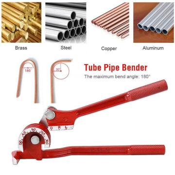 3 in 1 180 Degree Manual Tubing Bender 1/4in 5/16in 3/8in Pipe Tube Bender Water Gas Pipe Plumbing Bending Tool for Copper Brass