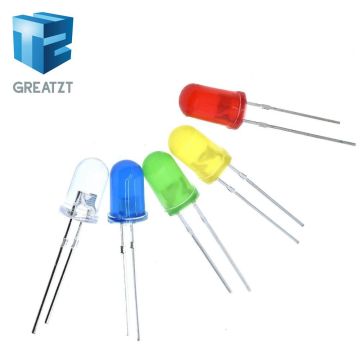 GREATZT 1000pcs 5mm led white/blue/red/yellow/green light bulbs / 5MM White Colour LED emitting diode F5mm White LED