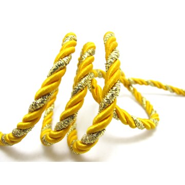 CLEARANCE|5 Yards 5mm Yellow and Gold Rope String|Cord|Rope|Decorative Rope Cord|Handle Cord|Craft Supplies