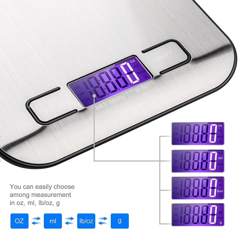5/10kg Household Kitchen Scale Electronic Food Scales Diet Scales Measuring Tool Slim LCD Digital Electronic Weighing Scale XNC