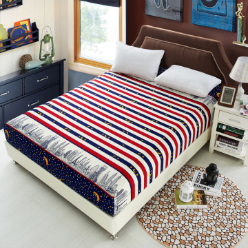 1Pcs Fitted Sheet Deep 25cm Mattress Cover Printing Bedding Linens Bed Sheets With Elastic Quilt Cover PillowcaseSj29