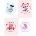 Disney Baby Girl Boy Feeding Bibs Waterproof Apron Cartoon Kids Toddler Mickey Minnie Princess Dinner Baberos Burp Cloths