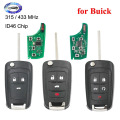 Remote Key 3/4/5 Button For Buick LaCrosse Regal Verano Encore Allure 315/433MHZ With ID46 Chip HU100 Blade