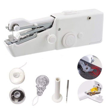 Portable Mini Hand Sewing Machine Quick Handy Stitch Sew Needlework Cordless Clothes Fabrics Household Electric Sewing Machine