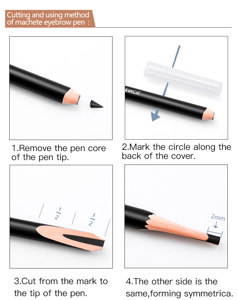Eyebrow Pencil Waterproof Lasting Minuteness Hard Pencil Lead Eyebrow Pen Makeup Cosmetics Tools Silky Quick Dry TSLM2