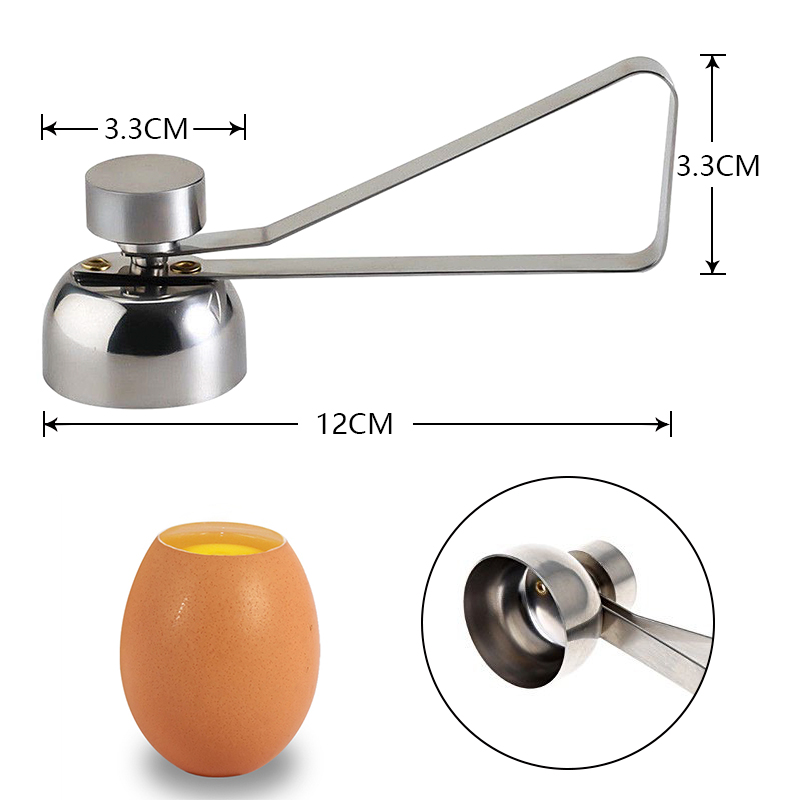 Fypo Stainless Steel Egg Scissors Eggshell Cutter Egg Topper Shell Opener Cracker Kitchen Gadgets Baking Tools