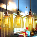 Hot E27 Retro Vintage Chandelier Lamp Shade Industrial Lamp Cover 2M Cord Coffee Bar Glass Cover Ceiling Fixture