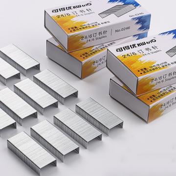 1000pcs/Box 24/6 Staples Universal Metal Silver Staples 12# Paper Stapler Staples Office Binder Stationery