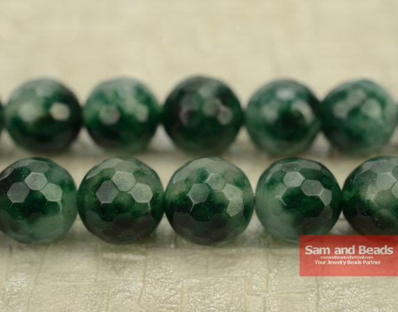 Free Shipping Natural Stone Faceted Green Chalcedony Beads 16" Strand 6 8 10 MM Pick Size For Jewelry Making FGCJ01