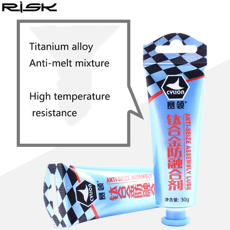 RISK Mountain Road Bike TC4 Titanium Alloy Antifusion Metal Screw Anticaking Titanium Pipe Lubricant Antiseize Assembly Lub