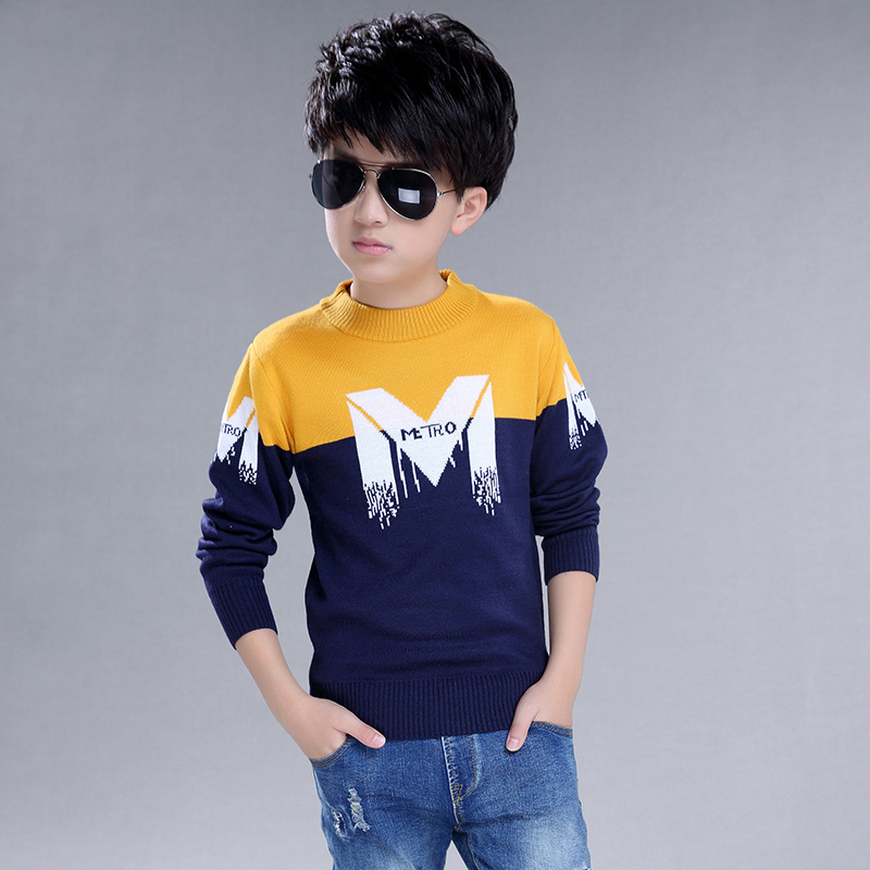 Children's sweater Winter New Cotton Clothing Hedging Round collar Sweater boys Sweater Children's clothing