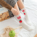 Women Socks Strawberry Letter Print Cute Sock Japan Style Pink White Cotton Long Socks for Women Harajuku Hip Hop Skateboard Sox