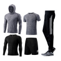 2020 Men's Sportswear 5 Pcs/Set Tracksuit Quick Dry Running Sets Gym Wear Compression Sports Suit Jogging Fitness Sport Wear